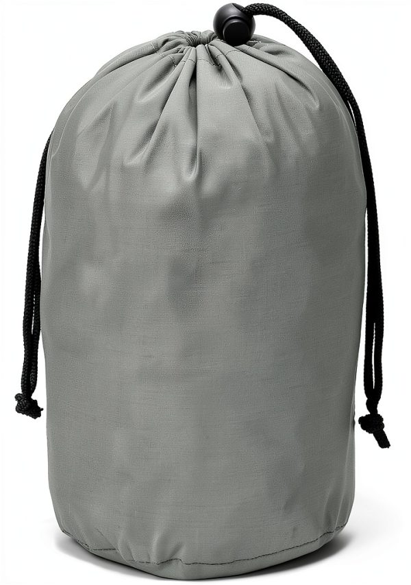 Stuff Sack 5 x 10 Inch Waterproof Outdoor Storage Drawstring Bag Gray-0
