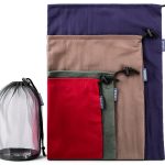 Nylon Stuff Sack Set 5-Piece EXERMIL Assorted Colors Drawstring-0